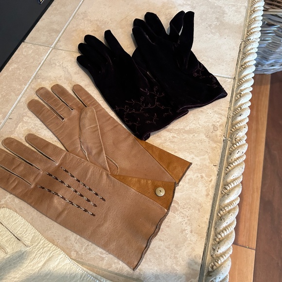 Set of 4 Pairs Vintage gloves Sz 7 and under - Picture 3 of 3